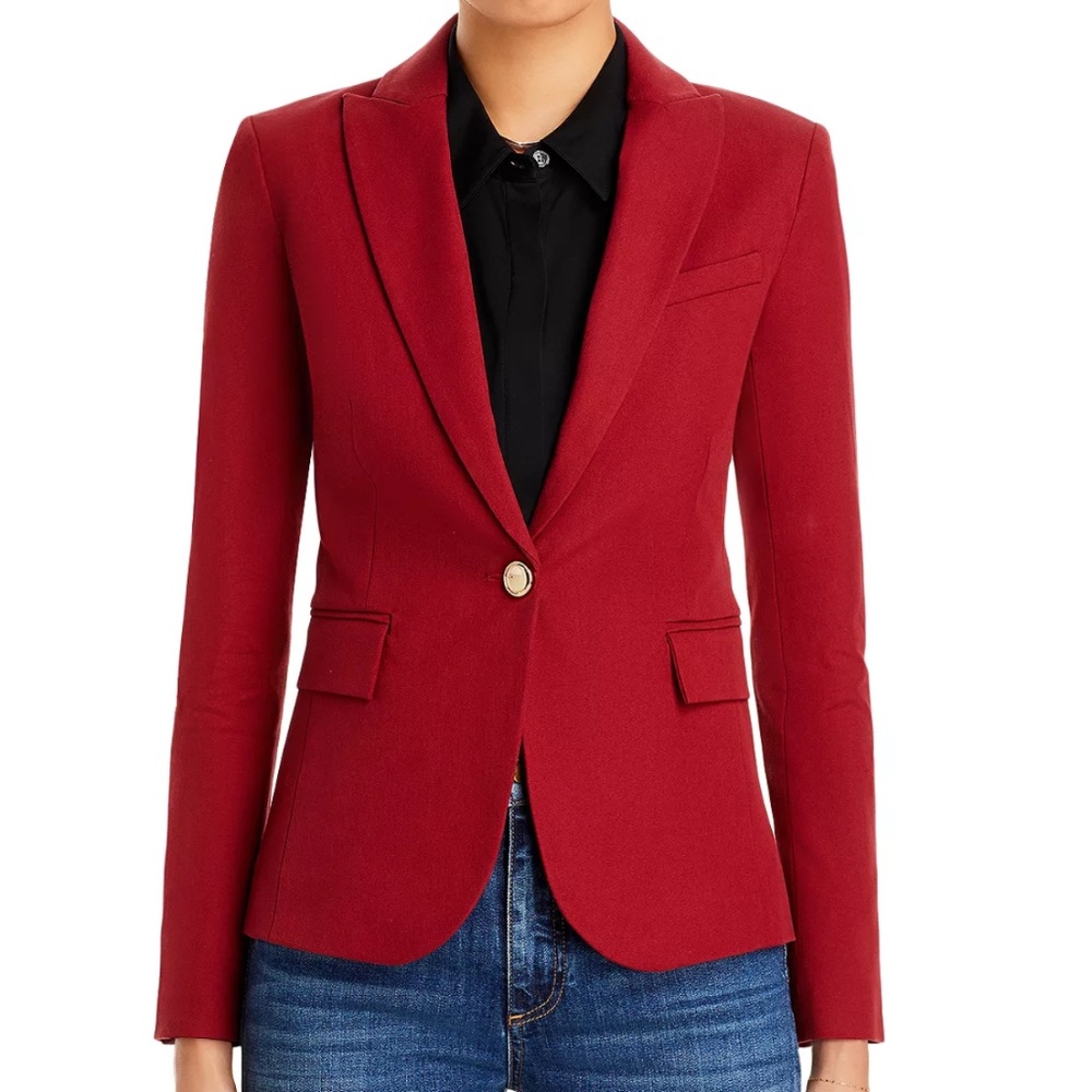 DEREK LAM 10 CROSBY Allie Single Breasted Blazer, Merlot, Size 16, Like-new! - Picture 10 of 15